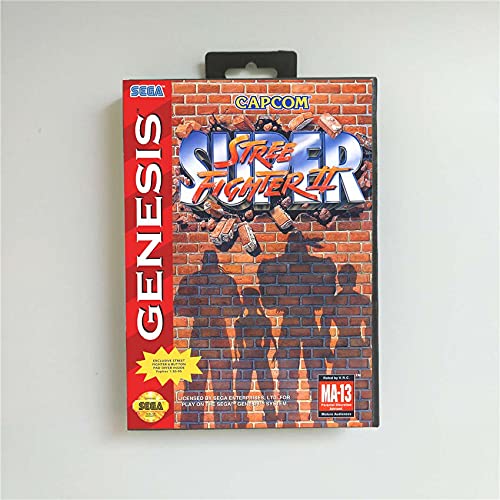 Aditi Super Street Game Fighter II - САЩ, Калъф с Дребно предавателна кутия, 16-Битова игрална карта MD за игралната конзола
