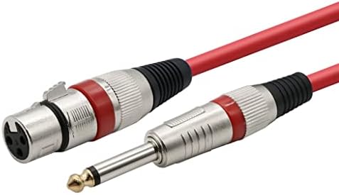 n/a Конектор за микрофонного кабел 6,35 мм Plug-XLR-штекерный Микрофон Аудио Кабел за Динамиката на Китарен усилвател (Цвят: както е показано, размер: един размер)