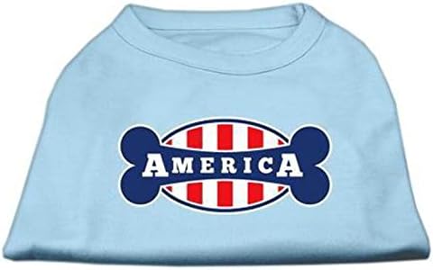 Тениска Mirage Pet Products Bonely in America с Трафаретным принтом, X-Large, Светло синьо