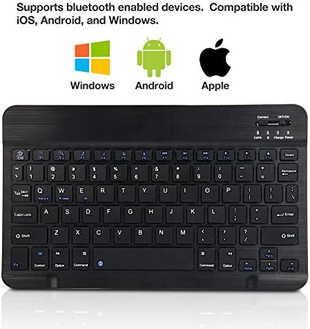 Клавиатурата на BoxWave, съвместима с Samsung Galaxy S8 Active (клавиатура от BoxWave) - Клавиатура SlimKeys Bluetooth,