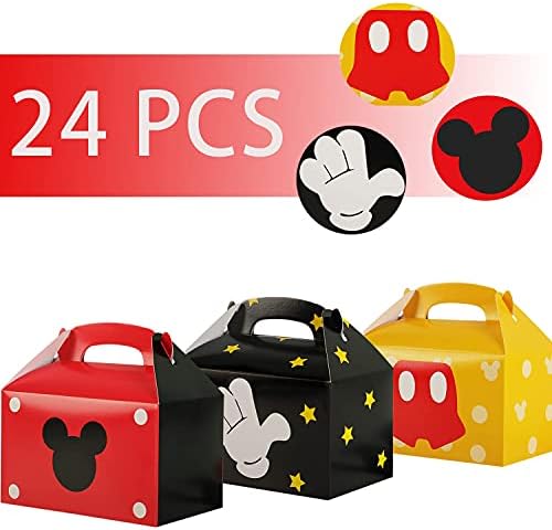 Кутия за предложения с Анимационни мишката 24 бр 3 Стил Сладък Миши Торта Подарък пакети за закуски Картонени Кутии Са идеални