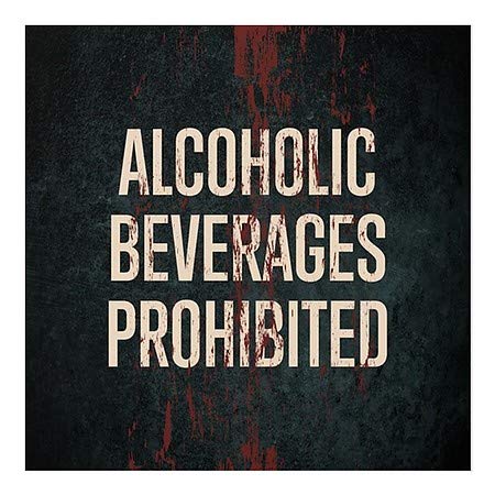 CGSignLab | Алкохолни напитки са забранени - Прозорец филм Призрак ръжда | 5 x5