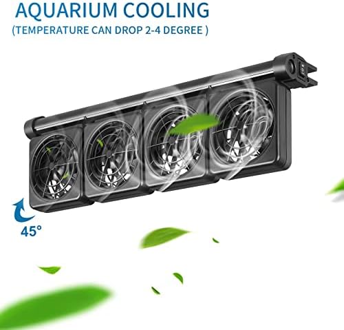 Аквариум охладители FanKooVia с 2/3/4 Глави, Система за охлаждане на аквариума с рибки (3 глави)
