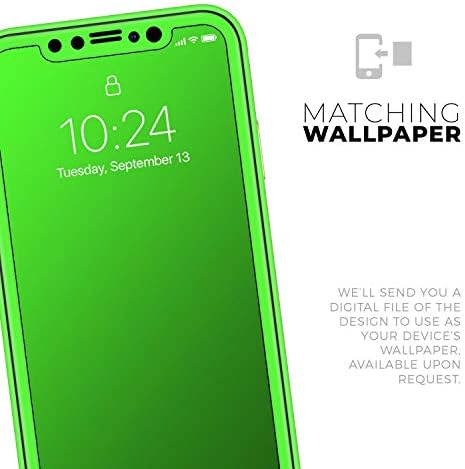 Design Skinz Solid Lime Green V2 - Защитна vinyl стикер DesignSkinz, увита кожата, което е съвместимо с Apple iPhone 12 Pro (на целия корпус, покритие на екрана и задната стъклена обвивка)