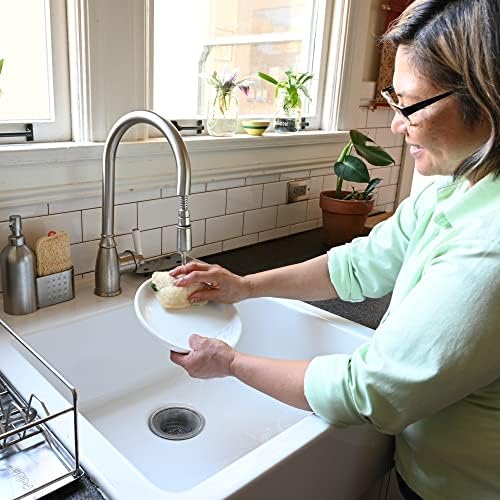Кухненска гъба от естествена люфы Qucurby (3 опаковки) - Екологично Чисти гъба - Компостируемая гъба - Биоразлагаемая гъба -