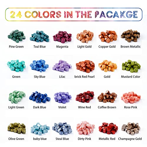 Метални Мъниста за сургучных печати на различни цветове - 24 цвята, Мъниста за сургучных печати за направата на