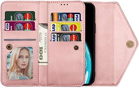 Калъф за носене в чантата си през рамо, за Galaxy Note 20 Ultra Zipper Портфейла Case 6,9 [Изкуствена кожа] [7 Карти Yangka]