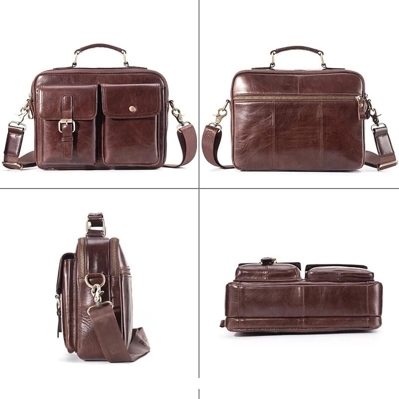Чанта-месинджър YLHXYPP, Мъжка Кожена чанта, Мъжка Пътен Бележник, чанта през рамо, Мъжки Офис портфейл (Цвят: A, Размер: