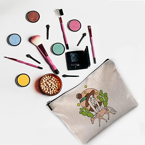 Косметичка с образа на момичета-Каубои и коне в стил Уестърн, Пътни козметични чанти за жени и Момичета, козметични чанти за