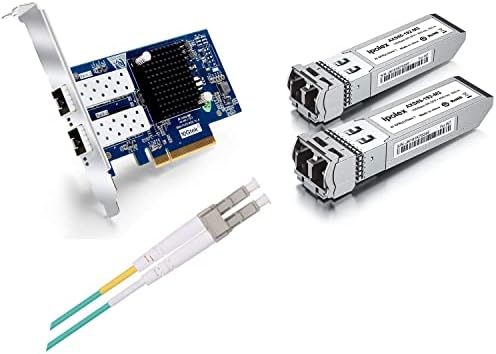 10GBase-SR мулти-режим SFP transceiver + LC и оптичен кабел от OM3 LC-LC (10 фута) и мрежова карта SFP + PCI-E