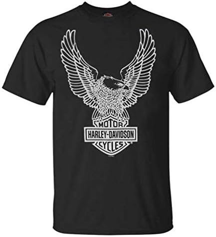 Мъжка тениска Харли-Дейвидсън с изображение на Орел, Тениска с къс ръкав, Черна Тениска 30296656