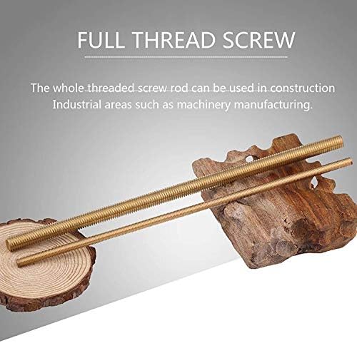 Месинг прът с пълна резба YIWANGO 2,36 инча Може да се използва за строителството, диаметър пълзяща дърворезба 10 мм /0,39