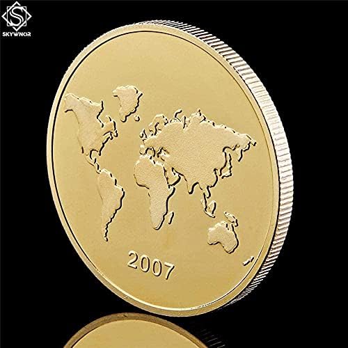 Точно копие на Възпоменателни Монети С Позлатени Тадж Махал, Сувенир, Стая за пътуване, Седем Чудесата на света