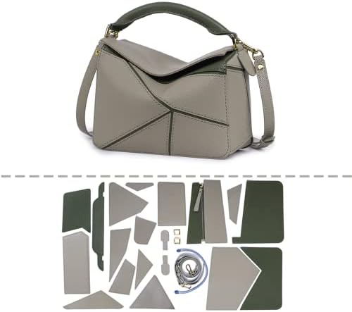 Дамска чанта-пъзел POPSEWING през рамо Направи си сам, Набор от дизайнерски кожени чанти, Комплекти за производство