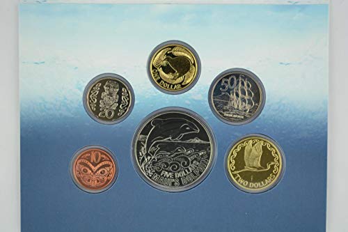 Годишен набор от монети Нова Зеландия 2010 г., Без лечение - Maui's ' Делфин Без лечение