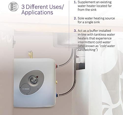 Електрически кухненски бойлер Bosch Tronic 3000 T, обем 7 литра (ES8) - Спестява време за подаване на гореща вода - за Монтаж на рафт, на стената или пода