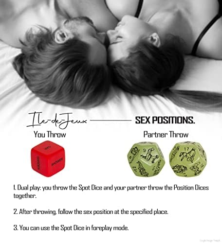 Ил-де-Жо, Комплект от 5 на Секс-Кубчета за Двойки, Палав Любовни Зарчета, Нощ Игри за Възрастни, Секс Парти, Секс Позиции,