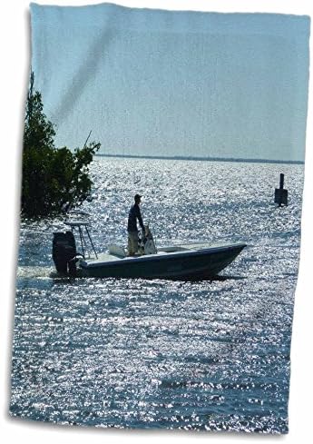Лодка 3dRose Florene - Отива на риболов В залива - Кърпи (twl-46585-1)