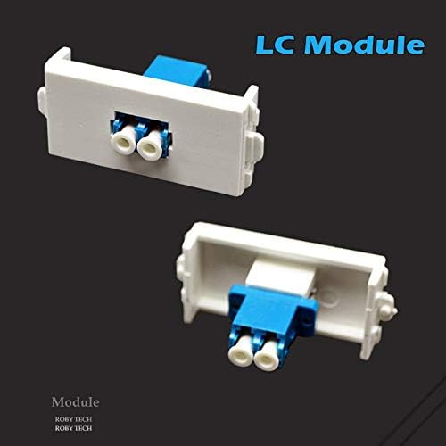 Стенни панела с 2-ма дуплексными модули SC Simplex + LC, Оптични оптични Трапецеидальными конектори, жак за стенен монтаж, Капачка на предния панел (Type118C)
