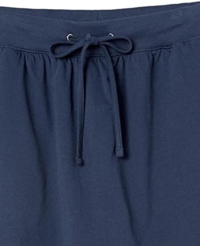 Дамски памучен панталон от еластичен трикотаж AmeriMark с джоб и завязками на талията