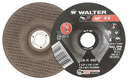 Шлайфане кръг Walter 08K901 HP XX - [Опаковка по 25 парчета] Обяснение A-16 X 9 см. Абразивни довършителни кръг от стена до