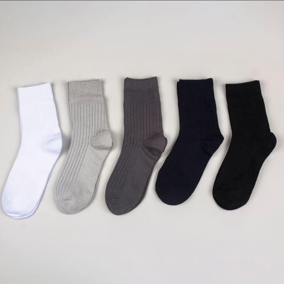 YFQHDD, 5 чифта мъжки чорапи, Памучни Дишащи Пролетно-Есенни Чорапи, Бизнес Чорапи, Ежедневни облекла, Ежедневни чорапи