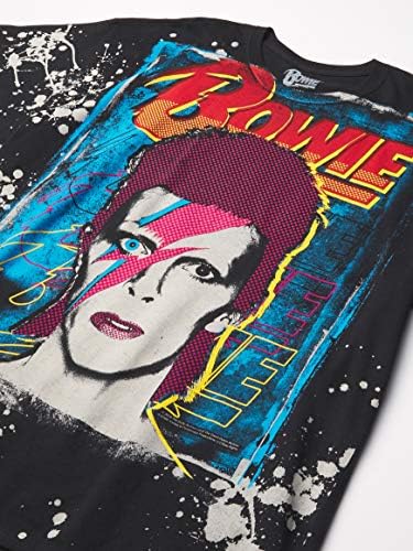 Течна Синята Фланелка David Bowie Ziggy Havoc с надпис Зигги Хаос