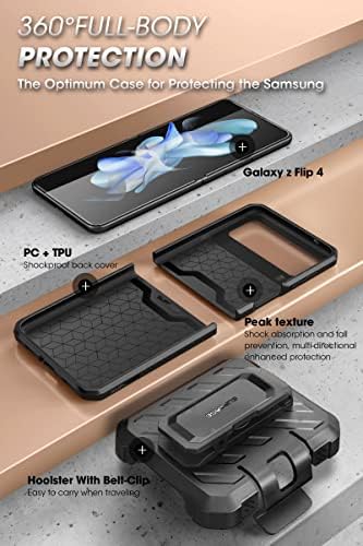 Калъф SUPCASE Unicorn Beetle серията Pro за Samsung Galaxy Z Flip 4 5G (2022), в пълен размер, Двуслойни Здрав Защитен калъф