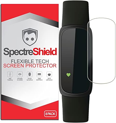 Spectre Shield (8 опаковки със защитно фолио за екрана Fitbit Inspire 3 (0.7), защитно покритие за екрана, Удобни Аксесоари,