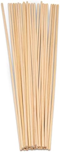 Пръти за вещества Дървени пръчици от Дървени пръти, използвани за вещества - 1 х 24 инча Непълни пръчки от масивна