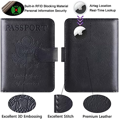 Притежател на паспорт и Вакцинной Карта Разход на Притежателя на Паспорта, една Чанта-Портфейл, Кожена Пътна Чантата с Rfid-Заключване