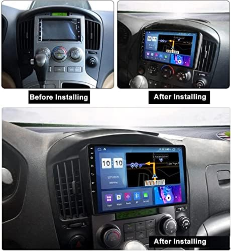 Android 10,0 Авто Стерео 2 DIN Радио за HYUNDAI H1 2007-2015 GPS Навигация 9-инчов Сензорен екран MP5 Мултимедиен