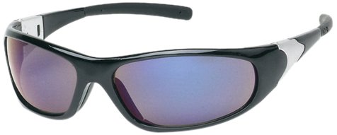 Защитни очила Liberty Ръкавица & Safety AMZ1726BM ProVizGard Cyclone с гумени дужками, сини огледални лещи, черни рамки