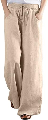 DSODAN/ Летни Дамски Панталони от памук и Лен, Елегантни Всекидневни спортни Панталони-Палацо, Модерни Панталони на съвсем