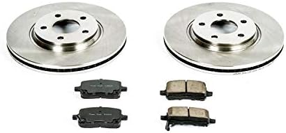 Комплект за подмяна на предните спирачки Power Stop KOE1610 Autospecialty-Спирачни дискове OE и Керамични спирачни накладки