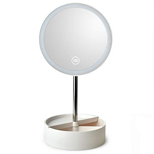 Raxinbang cosmetic mirro Творческа Ново led Огледало за Тоалетка Маса със Сензорен Осветление, Огледало за съхранение