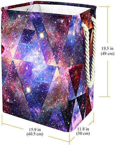 Кошница за дрехи Inhomer Galaxy Мъглявината на Звездното Геометрично Небето на Вселената Сгъваема Кошница за Дрехи Твърдо Кофа