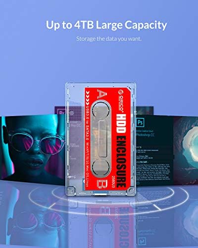 ORICO 2,5 Корпус за външен твърд диск USB3.0 SATA с Външни CD/DVD задвижване USB 3.0 Type-C CD Записващо устройство