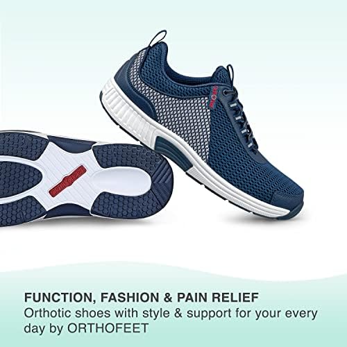 Иновативна обувки Orthofeet от подошвенного фасциита за мъже - идеален за облекчаване на болката в петите. Лечебна обувки за