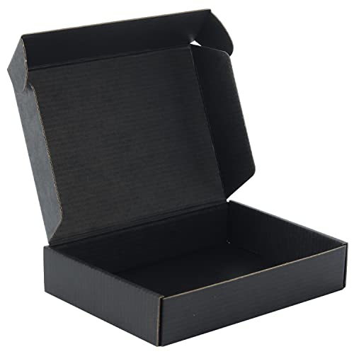 FQWGZ Черни Кутии за доставка, 25 бр./опаковане. 8x5,5x1,6 инча Кутии от Велпапе за Малкия бизнес, за опаковки