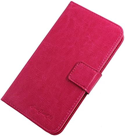 TienJueShi Rosa В Стил Книжки Флип Кожен Защитен Калъф за Носене на Кожата Etui Чантата си за LEAGOO S9 5,85 инча