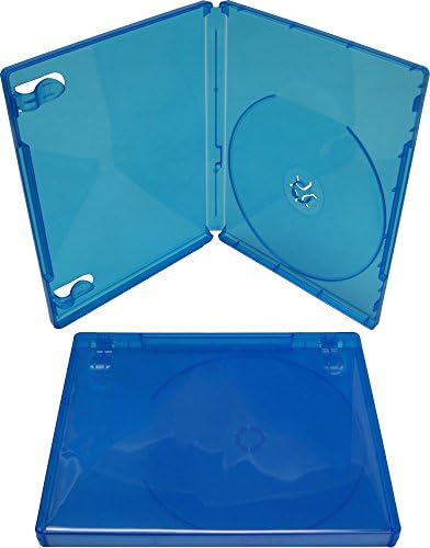 (5) Сини капаци за игри - Съвместим с Playstation 4 - Капацитет за 1 диск - 14 мм - VGBR14PS4BL