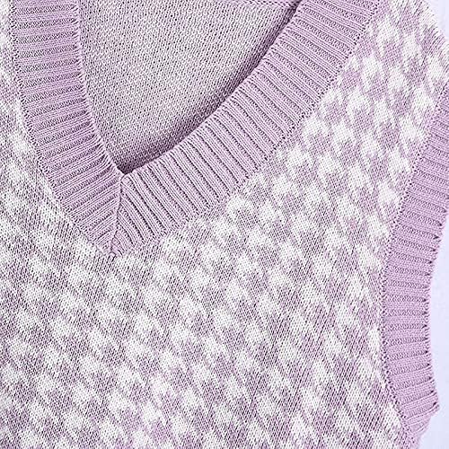 Зимните бизнес Пуловери, Дамски Обикновена Ежедневни Блузи с V-образно деколте, Удобни Плетени Пуловери на Бретелях Голям размер