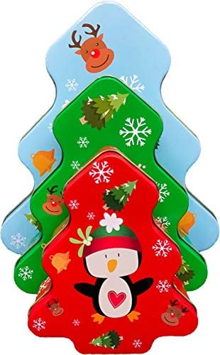 Коледен/Празничен комплект ALEF от 3 Декоративни Форми за Гнездене (Дърво)