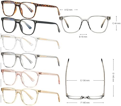 RESVIO Квадратни Извънгабаритни Очила за четене за Женските Рамки За очила Readers Прозрачни