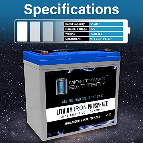 Замяна на литиево-йонна батерия 12V 55AH, Съвместима с XPower PowerSource 1800-4 Pack