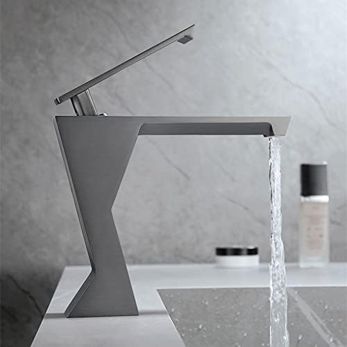 SLSFJLKJ Смесител за мивка с Модерна Баня Смесител за топла и студена вода, Водопад Кран За Мивка Артистичен Дизайн