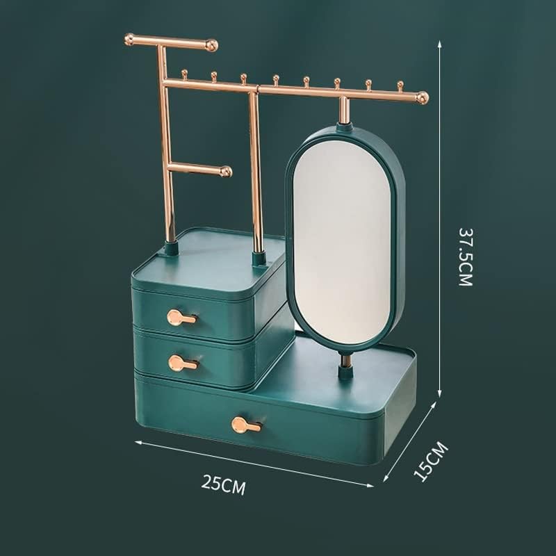 LSDJGDDE Кутия за козметика, Кутия за съхранение на бижута, богат на функции Настолна кутия за съхранение (Цвят: OneColor, размер: 25 * 37,5 см)
