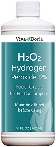 Viva Doria Водороден прекис H2O2 12-процентен воден разтвор - Хранително-вкусовата, 16 течни унции, 4 опаковки