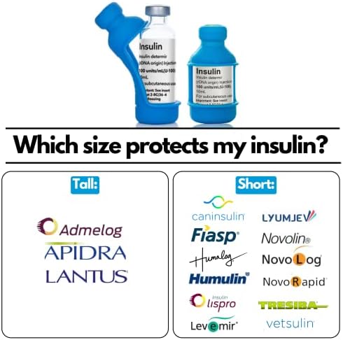 СИГУРЕН Защитен калъф за флакон с инсулин за диабетици, никога не рискувайте да разбият флакон с инсулин, за многократна употреба,